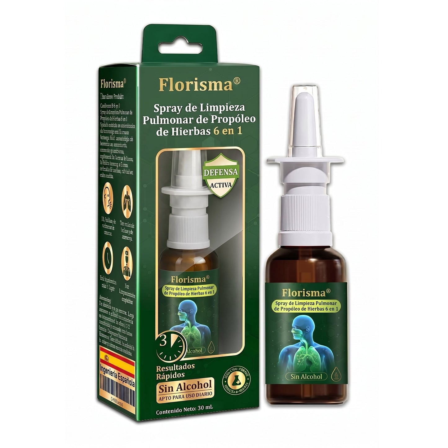 💚💫Tienda oficial：Florisma® Spray de Limpieza Pulmonar de Propóleo de Hierbas 6 en 1(Alivio inmediato, efectos a largo plazo)