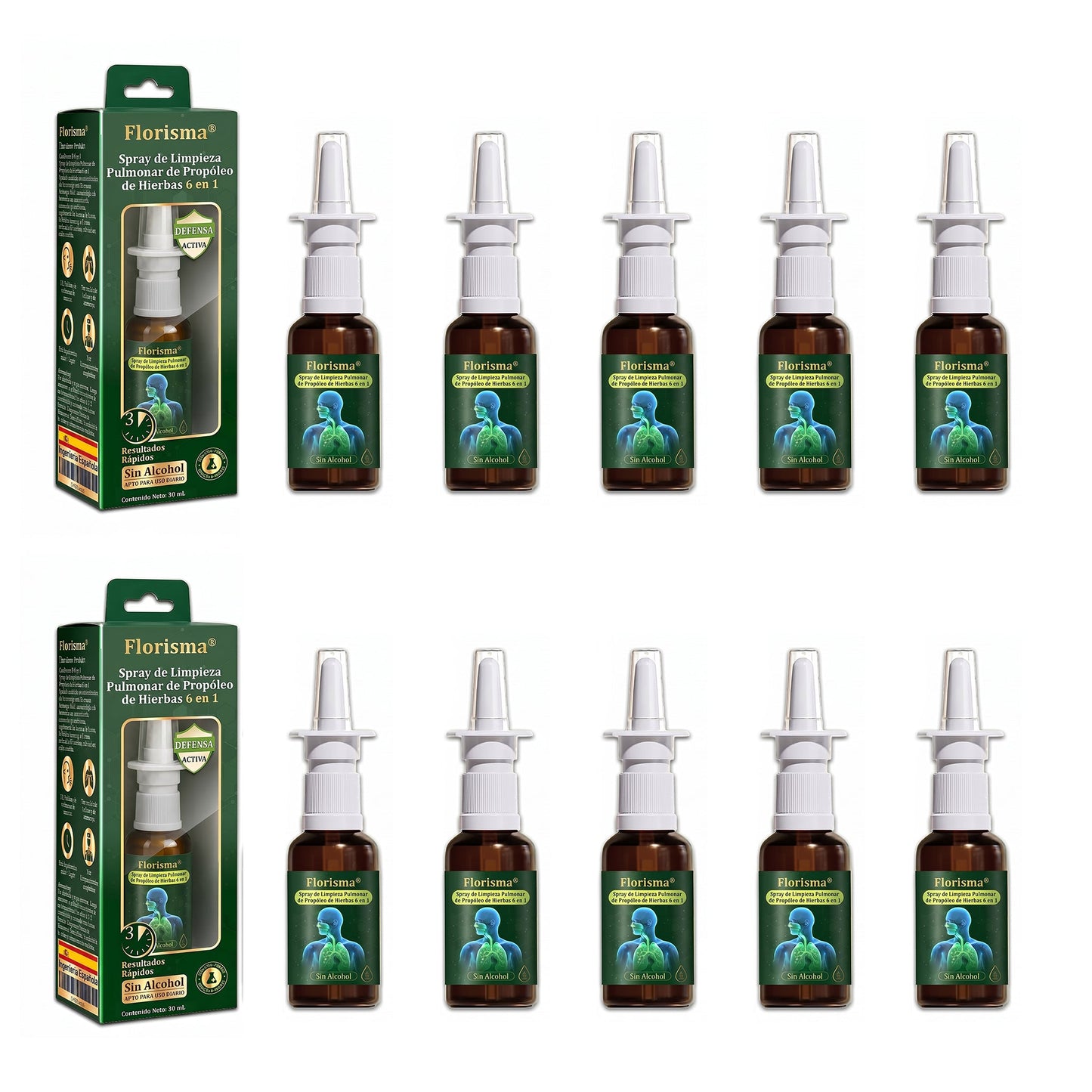 💚💫Tienda oficial：Florisma® Spray de Limpieza Pulmonar de Propóleo de Hierbas 6 en 1(Alivio inmediato, efectos a largo plazo)