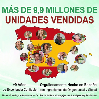 Pago contra entrega [70 % de descuento] Florisma® 👩‍⚕️ Parches microagujeros premium 10 en 1 con moringa y berberina. Indicados para la obesidad, la diabetes, la apnea del sueño y los problemas articulares💟