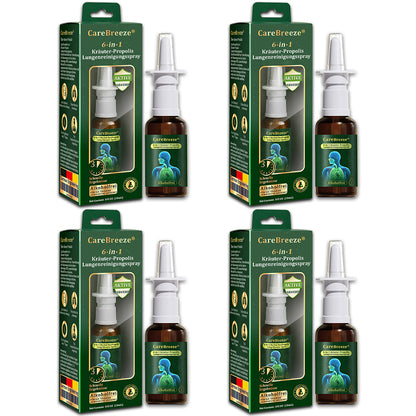 💚🇩🇪 Offizieller Store：CareBreeze® 6-in-1 Kräuter-Propolis Lungenreinigungsspray-Feinzerstäubung(⚡Sofortige Linderung🫁Langzeitwirkungen)