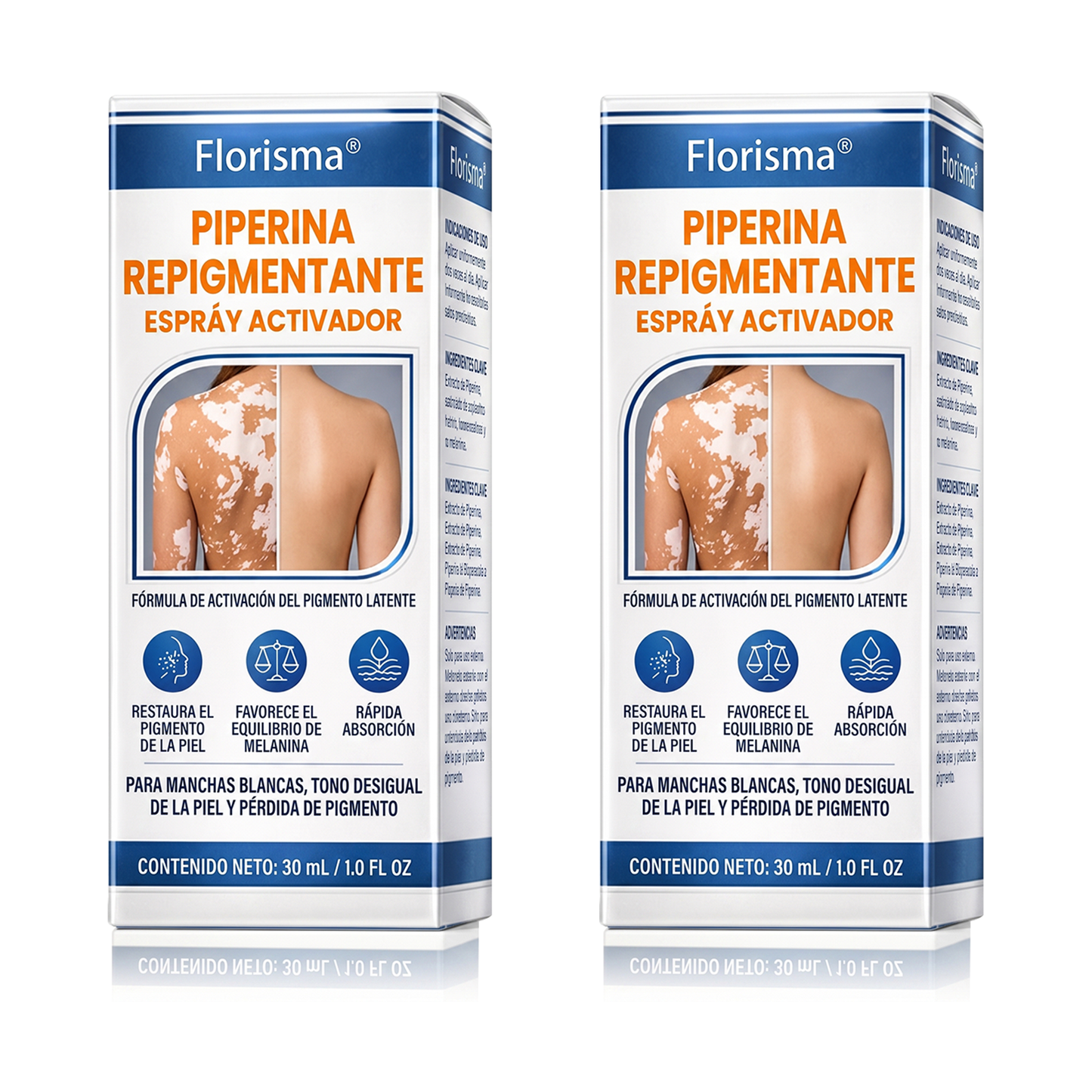💙🍨 El spray activador de pigmentación Florisma® activa los melanocitos inactivos y restaura el tono natural de la piel.