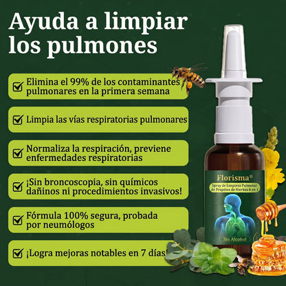💚💫Tienda oficial：Florisma® Spray de Limpieza Pulmonar de Propóleo de Hierbas 6 en 1(Alivio inmediato, efectos a largo plazo)