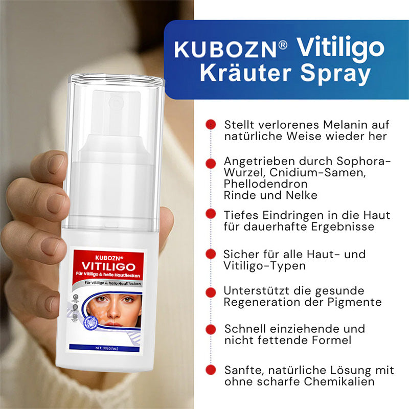 KUBOZN® Vitiligo-Behandlungsspray – Sichtbare Ergebnisse in wenigen Wochen, 100 % natürlich und steroidfrei